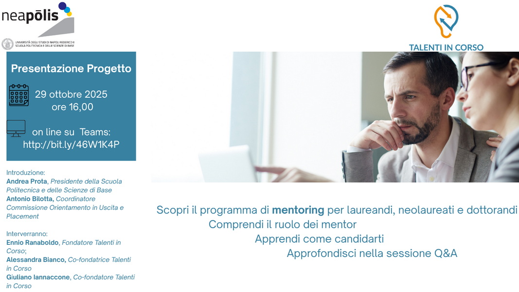 locandina progetto Talenti in corso