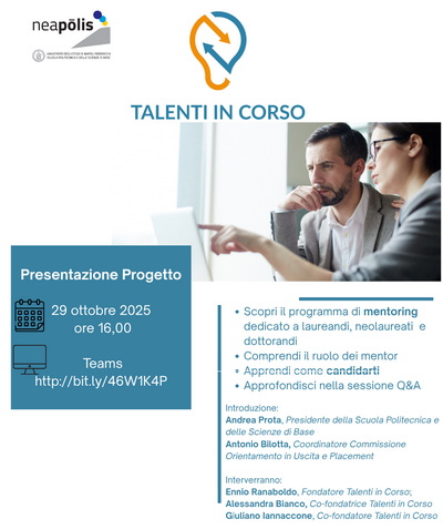 locandina progetto Talenti in corso