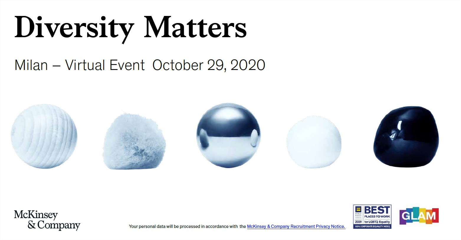 Flyer Diversity Matters 29.10.20 con Glam e Best
