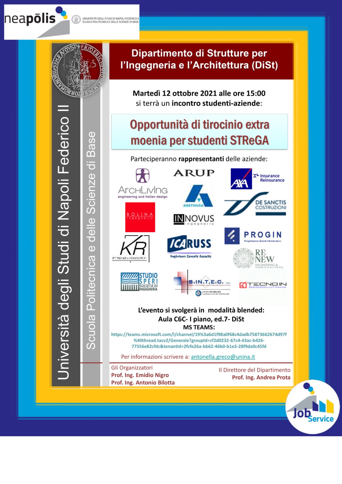 Tirocinio extra moenia studenti STReGA - 12 ottobre 2021